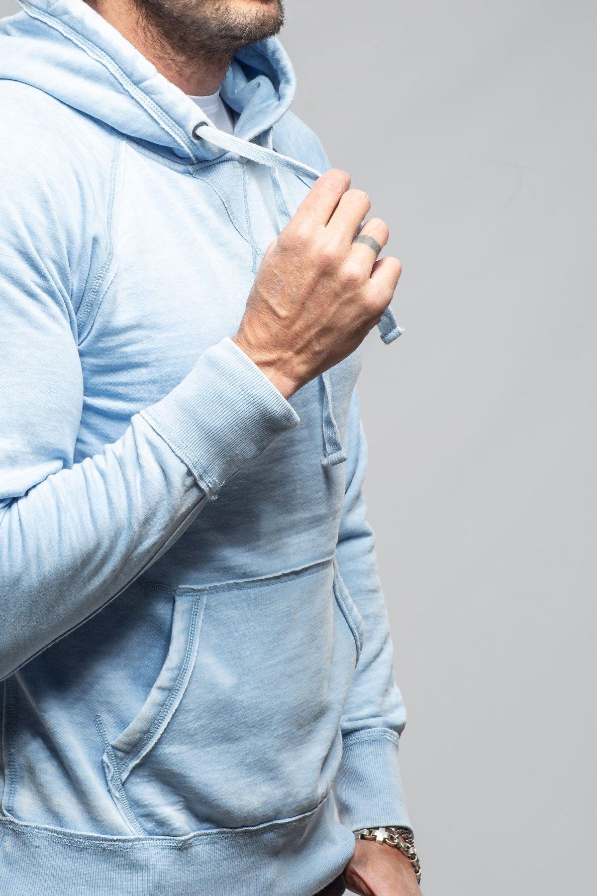 Monterey Fleece Hoodie In Sky - AXEL'S