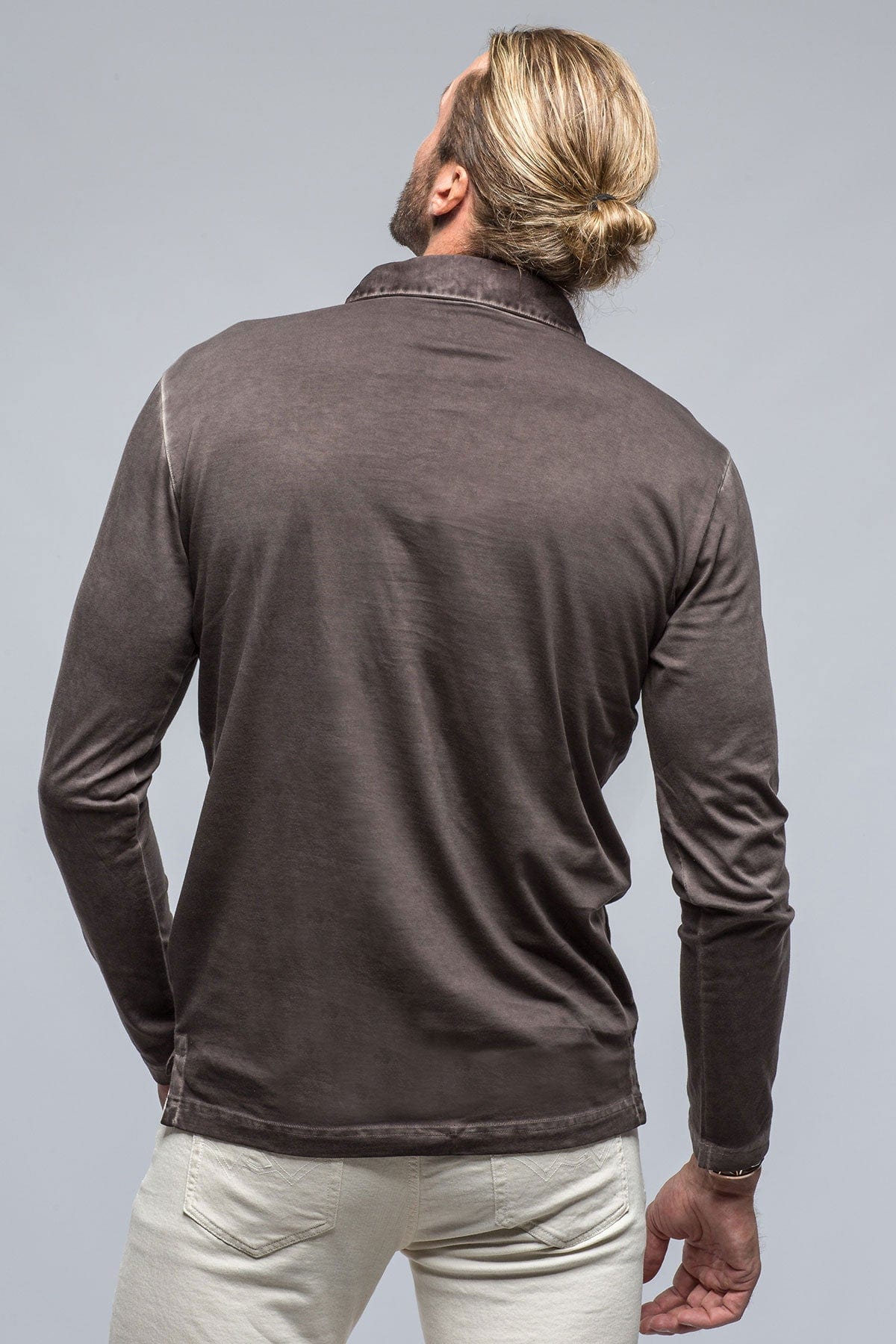 Newport Cotton Polo in Basalt - AXEL'S