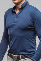 Newport Cotton Polo In Indigo - AXEL'S