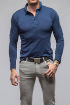 Newport Cotton Polo In Indigo - AXEL'S