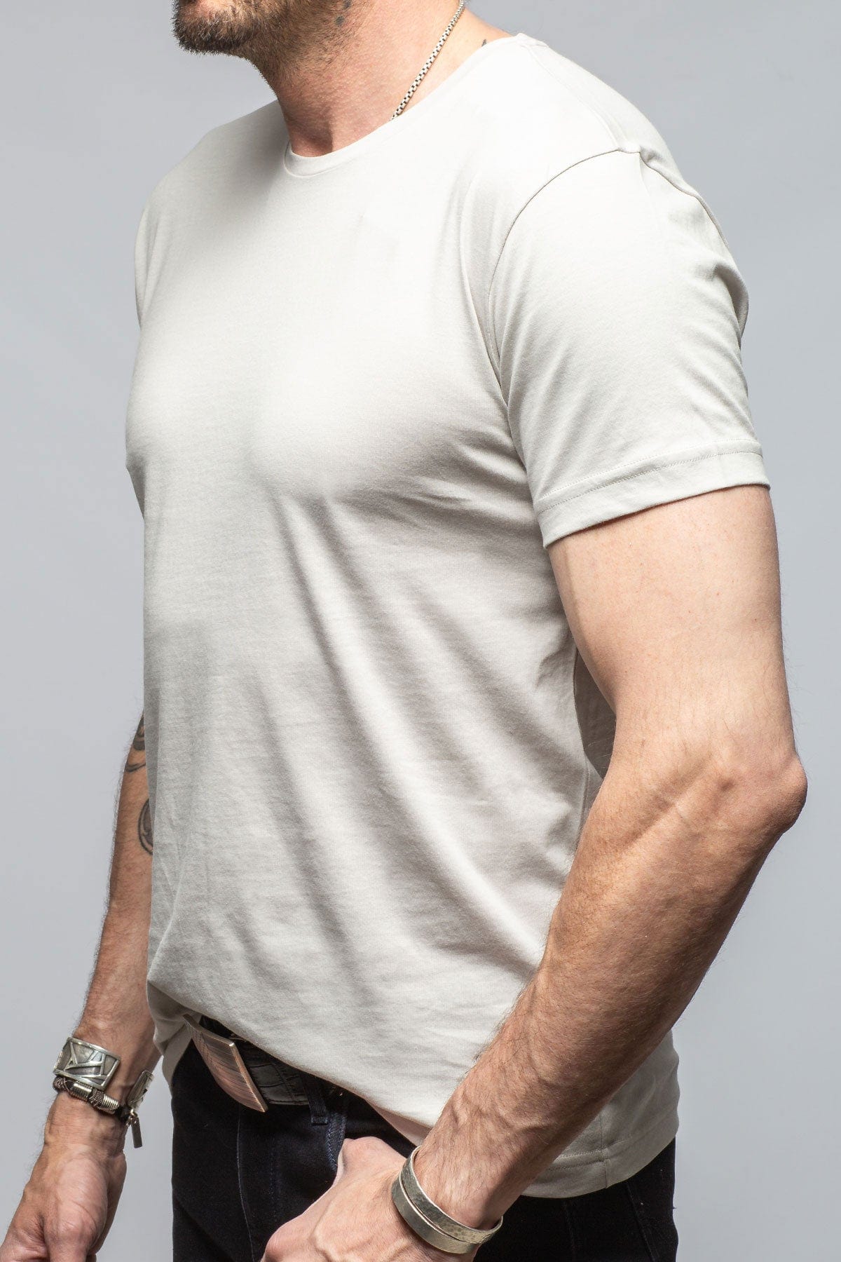 Pismo Cotton Tee In Cement - AXEL'S