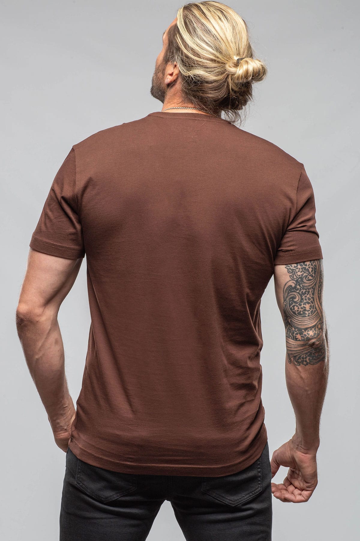 Pismo Cotton Tee In Chocolate - AXEL'S