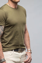Pismo Cotton Tee In Olive - AXEL'S