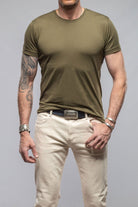 Pismo Cotton Tee In Olive - AXEL'S