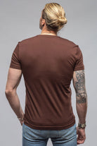 Siena Cotton V Neck In Chocolate - AXEL'S
