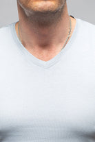 Siena Cotton V Neck In Pearl Grey - AXEL'S