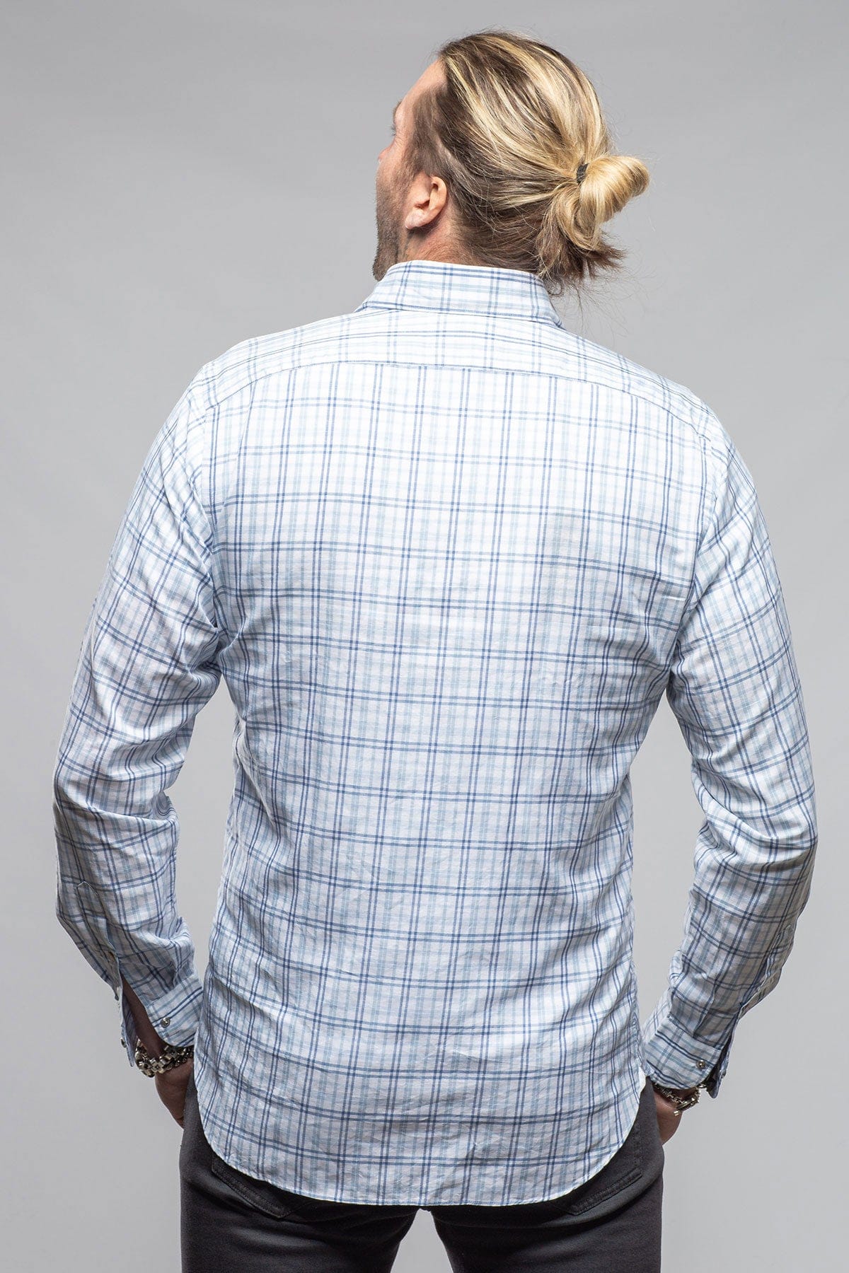 Bentley Snap Shirt In Light Blue - AXEL'S