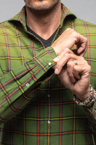Blissful Cotton Check Shirt In Green Window Pane - AXEL'S