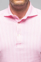 Bookers Pique Polo In Pink Stripe - AXEL'S