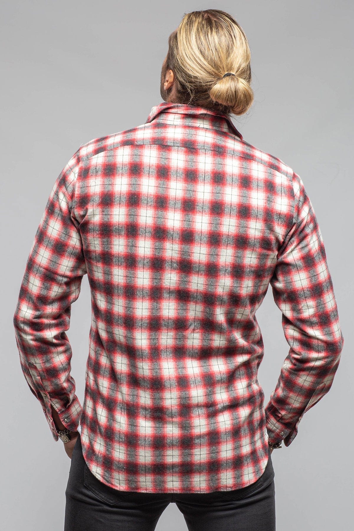 Lagoon Washed Western Check In Red Black - AXEL'S