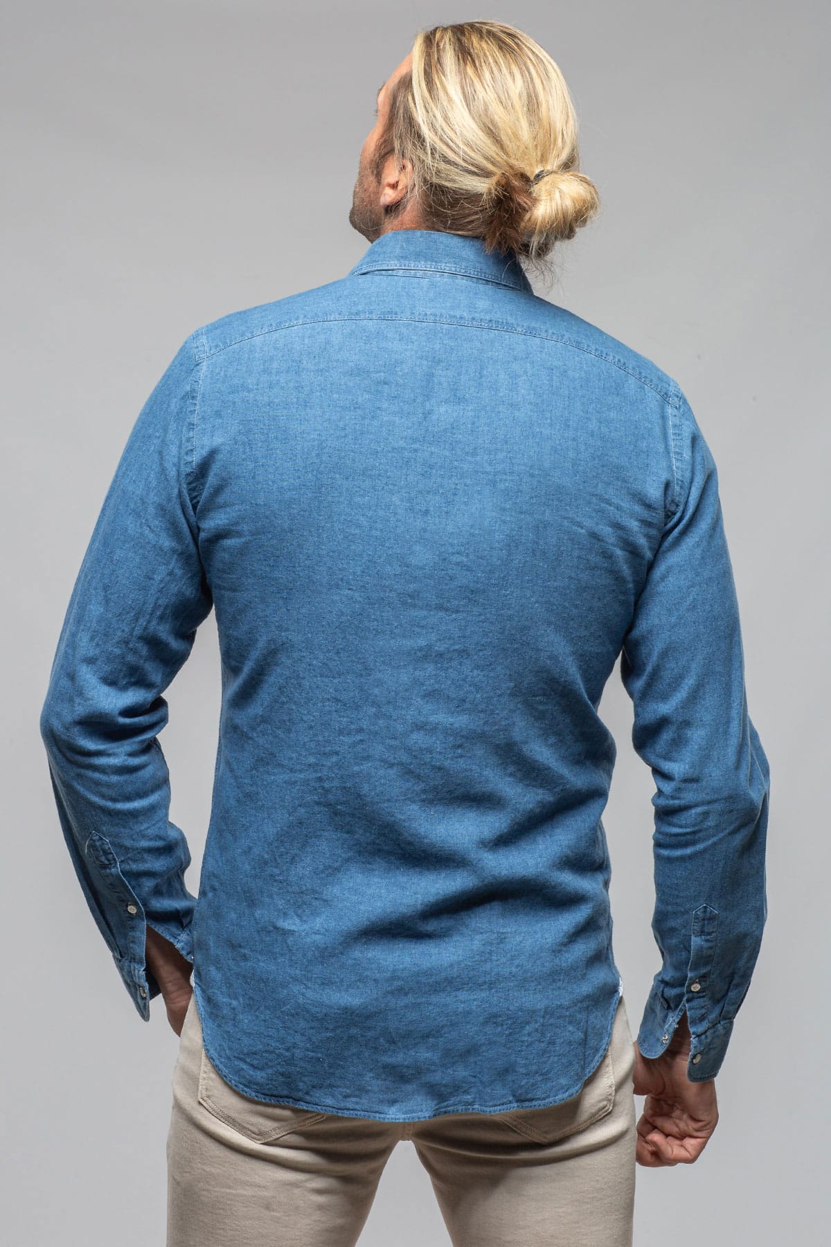 Giannetto Portofino Round Rock Chambray Western Snap Shirt Mens - Shirts - Dress