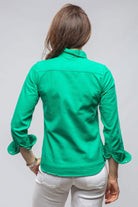 Tilly Western Snap Shirt In Washed Emerald - AXEL'S