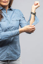 Tilly Western Snap Star Shirt In Blue - AXEL'S