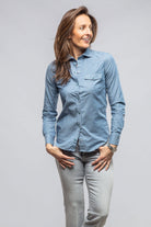 Tilly Western Snap Star Shirt In Blue - AXEL'S