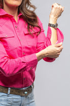 Tilly Western Snap Star Shirt In Washed Fucsia - AXEL'S