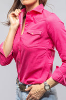 Tilly Western Snap Star Shirt In Washed Fucsia - AXEL'S