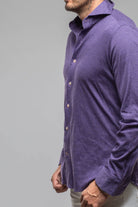 Treasure Cotton Cashmere Jersey In Purple - AXEL'S