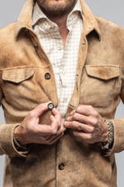 Gimo's Aldrich Distressed Suede Jacket In Palomino Mens - Outerwear - Leather