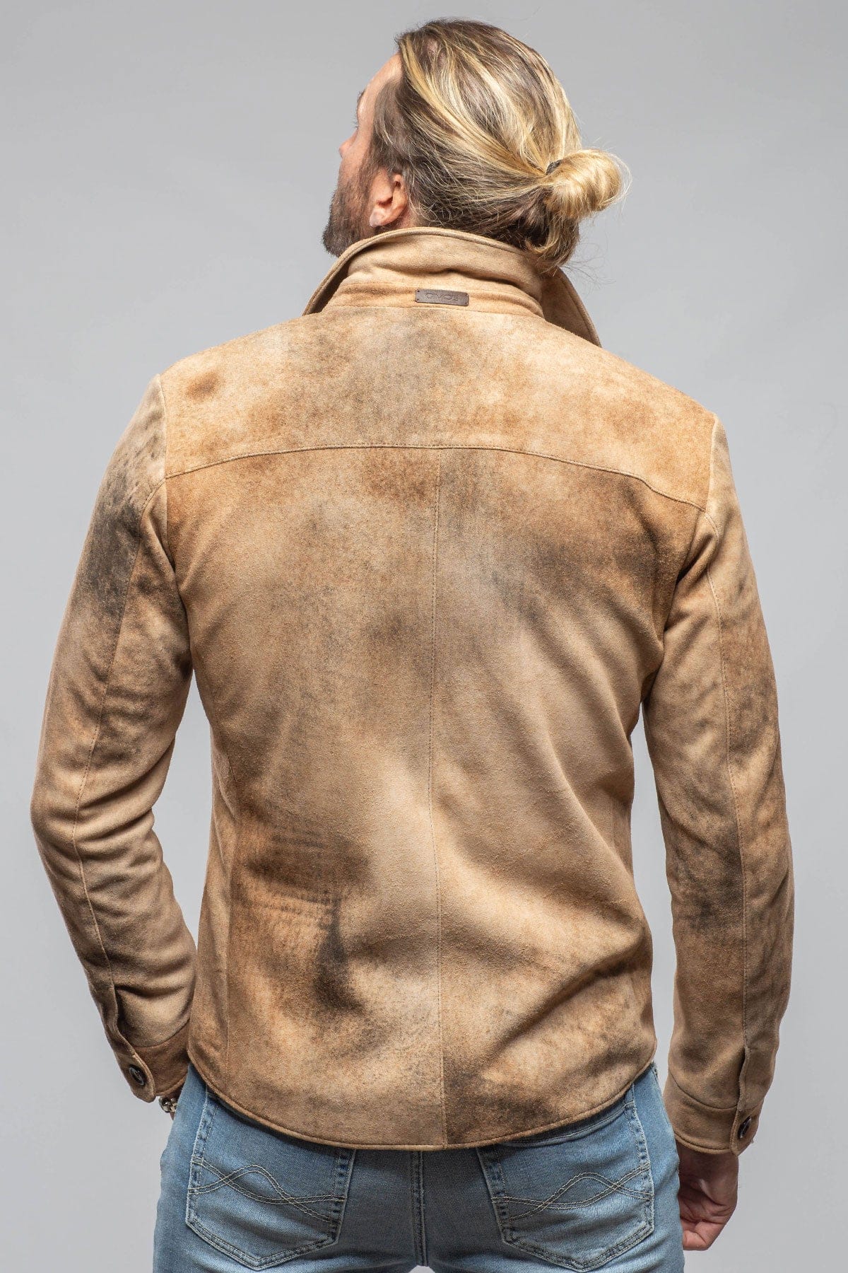 Gimo's Aldrich Distressed Suede Jacket In Palomino Mens - Outerwear - Leather