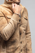 Gimo's Aldrich Distressed Suede Jacket In Palomino Mens - Outerwear - Leather