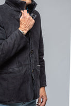 Antonio Shearling Jacket In Blue Ink - AXEL'S