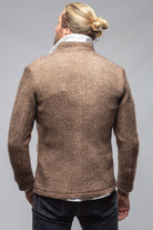 Cardigan Shirt Jacket In Washed Brown - AXEL'S