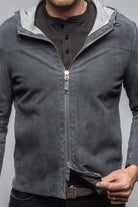 Donnarumma Suede Jacket In Granite - AXEL'S