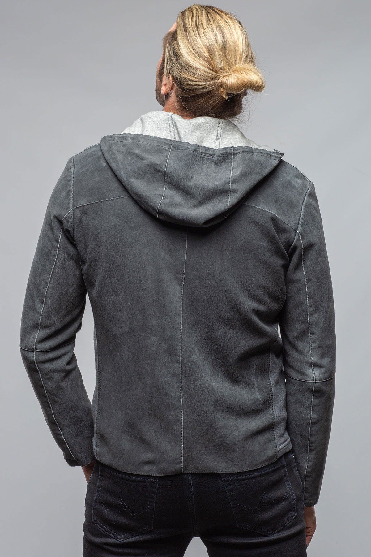 Donnarumma Suede Jacket In Granite - AXEL'S