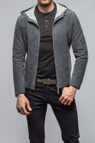 Donnarumma Suede Jacket In Granite - AXEL'S