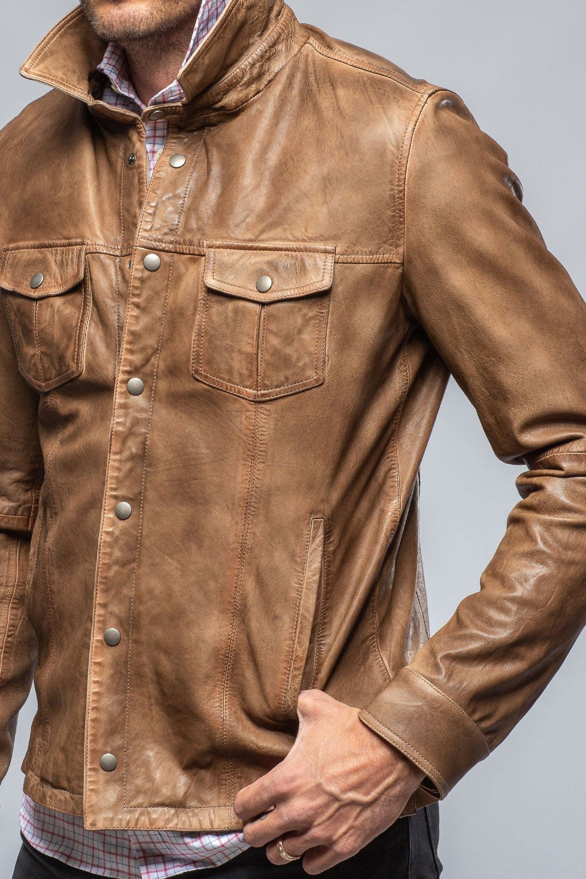 Enna 12 Month Washed Shirt Jacket In Camel - AXEL'S