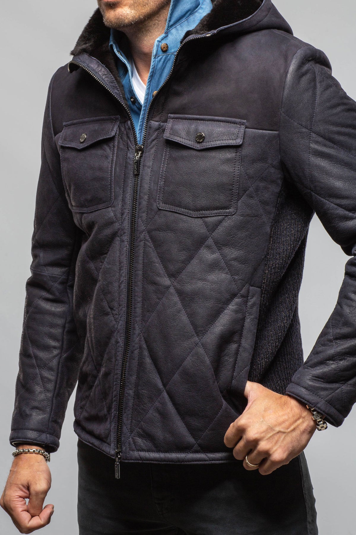 Gimo's Ithica Quilted Shearling Hybrid Mens - Outerwear - Shearling