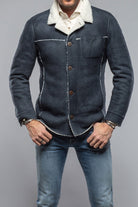Kalispell Sherpa Shirt Jacket In Navy - AXEL'S