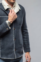 Kalispell Sherpa Shirt Jacket In Navy - AXEL'S