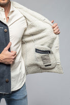 Kalispell Sherpa Shirt Jacket In Navy - AXEL'S