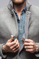 Kane Long Wool Coat In Grey - AXEL'S