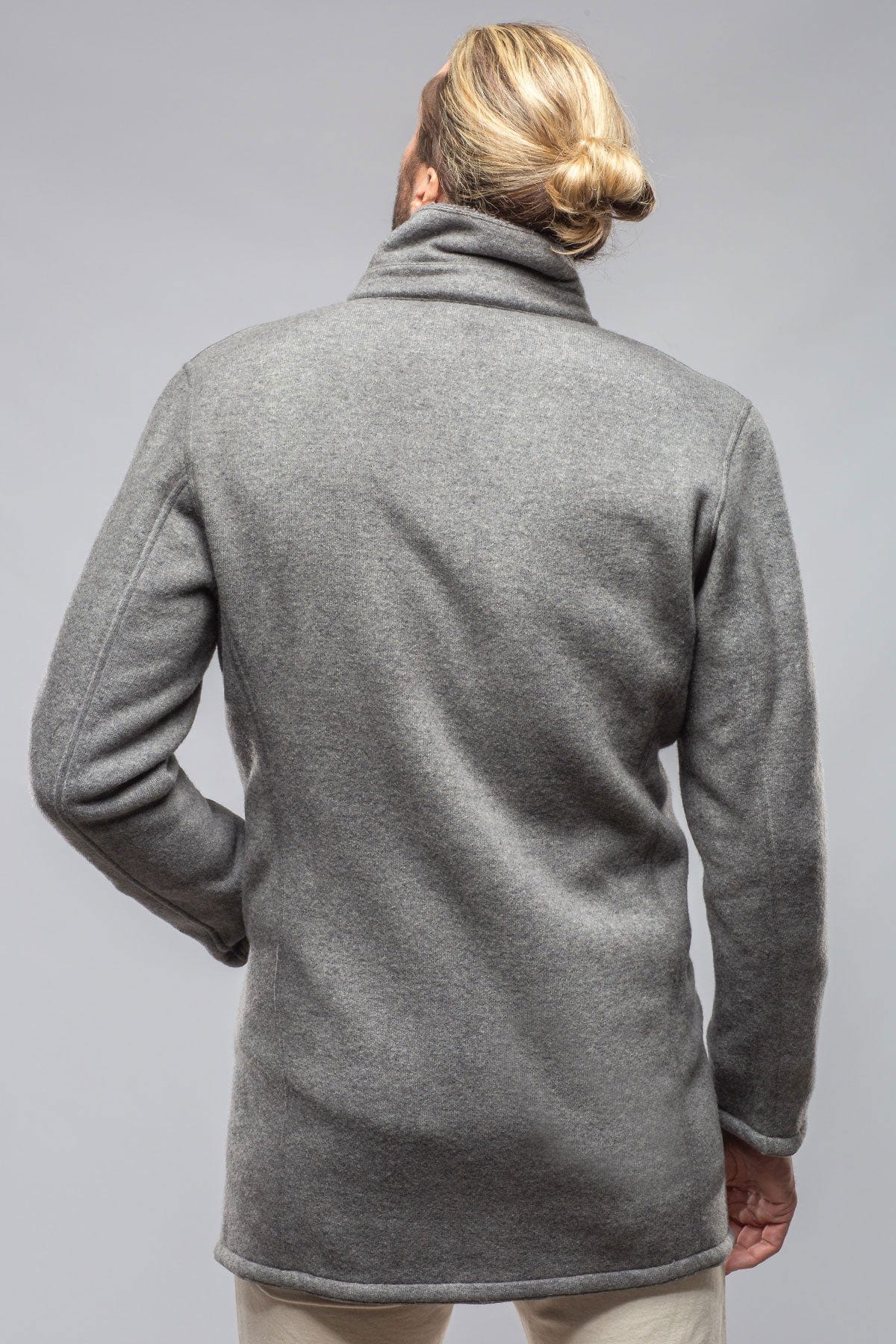 Kane Long Wool Coat In Grey - AXEL'S