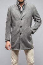 Kane Long Wool Coat In Grey - AXEL'S