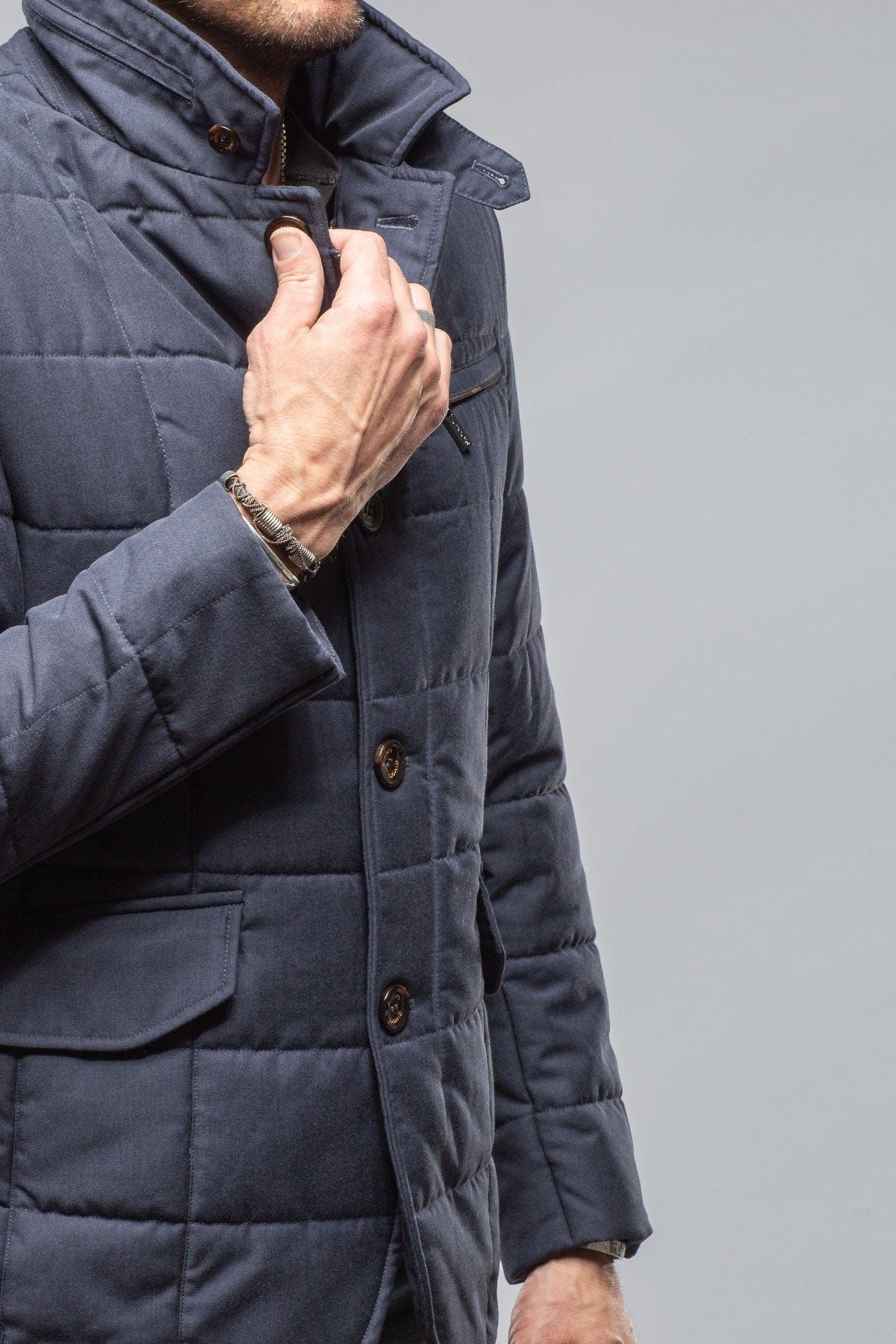 Lexington Quilted Jacket In Navy - AXEL'S