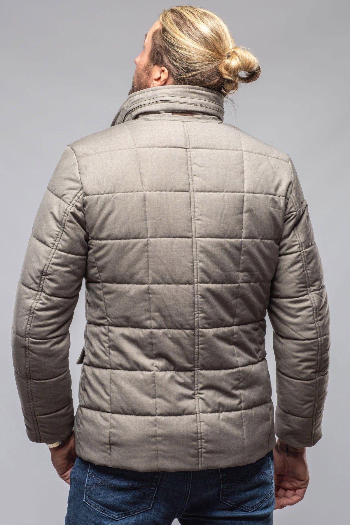 Lexington Quilted Jacket In Stone - AXEL'S
