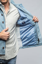 Oakley Suede Shirt Jacket In Blue Ice - AXEL'S