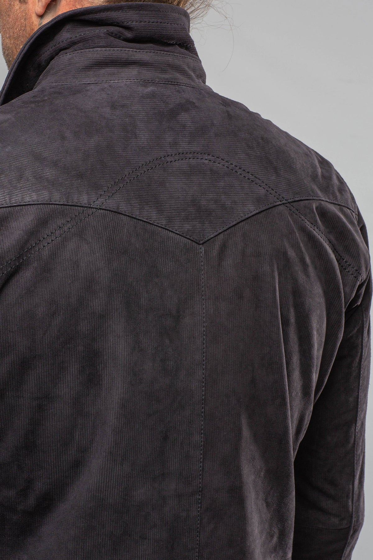 Gimo's Outrider Corded Suede Jacket In Navy Mens - Outerwear - Leather