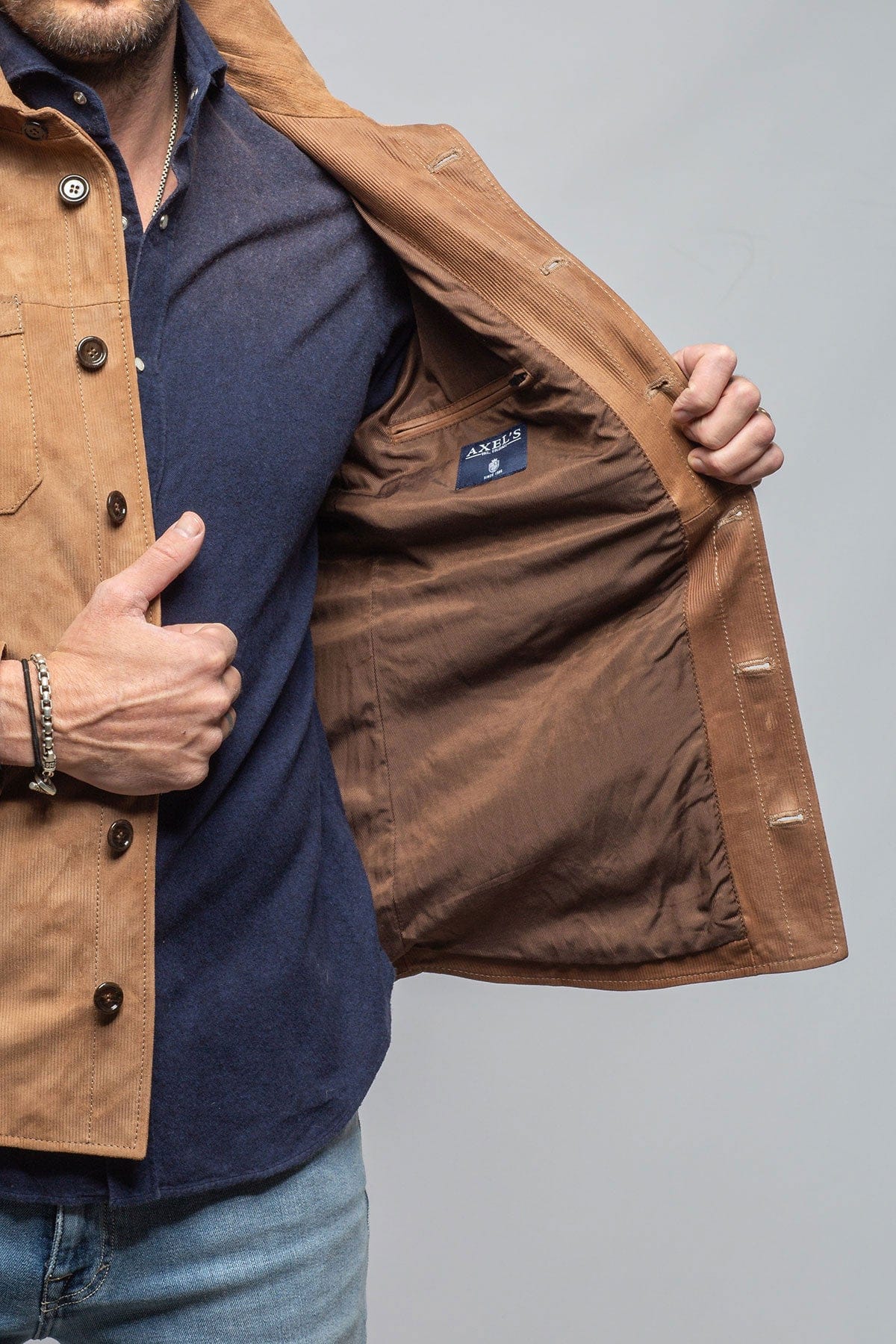 Gimo's Outrider Suede Corduroy Jacket In Brown Mens - Outerwear - Leather