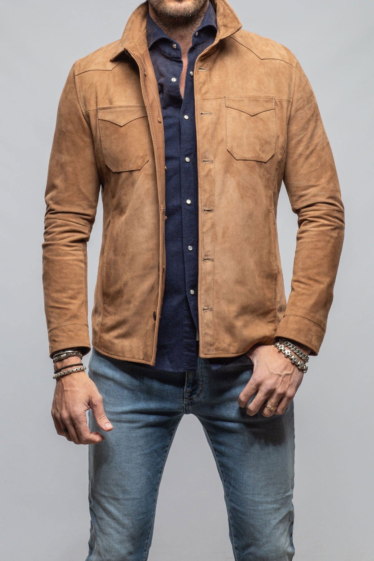 Gimo's Outrider Suede Corduroy Jacket In Brown Mens - Outerwear - Leather