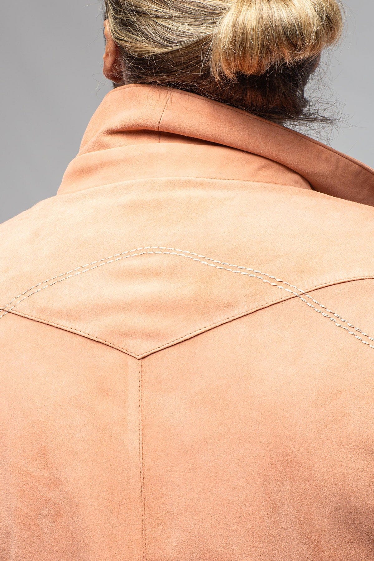 Gimo's Red River Suede Western Shirt In Salmon Mens - Outerwear - Leather