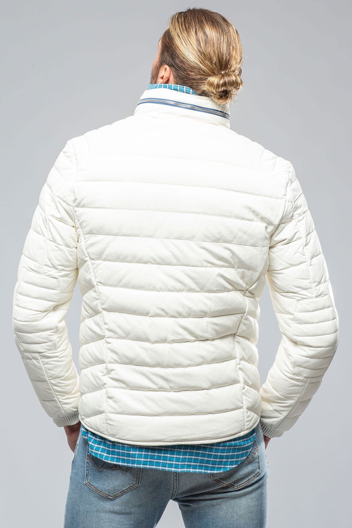 F1 Racer Down Jacket In White - AXEL'S