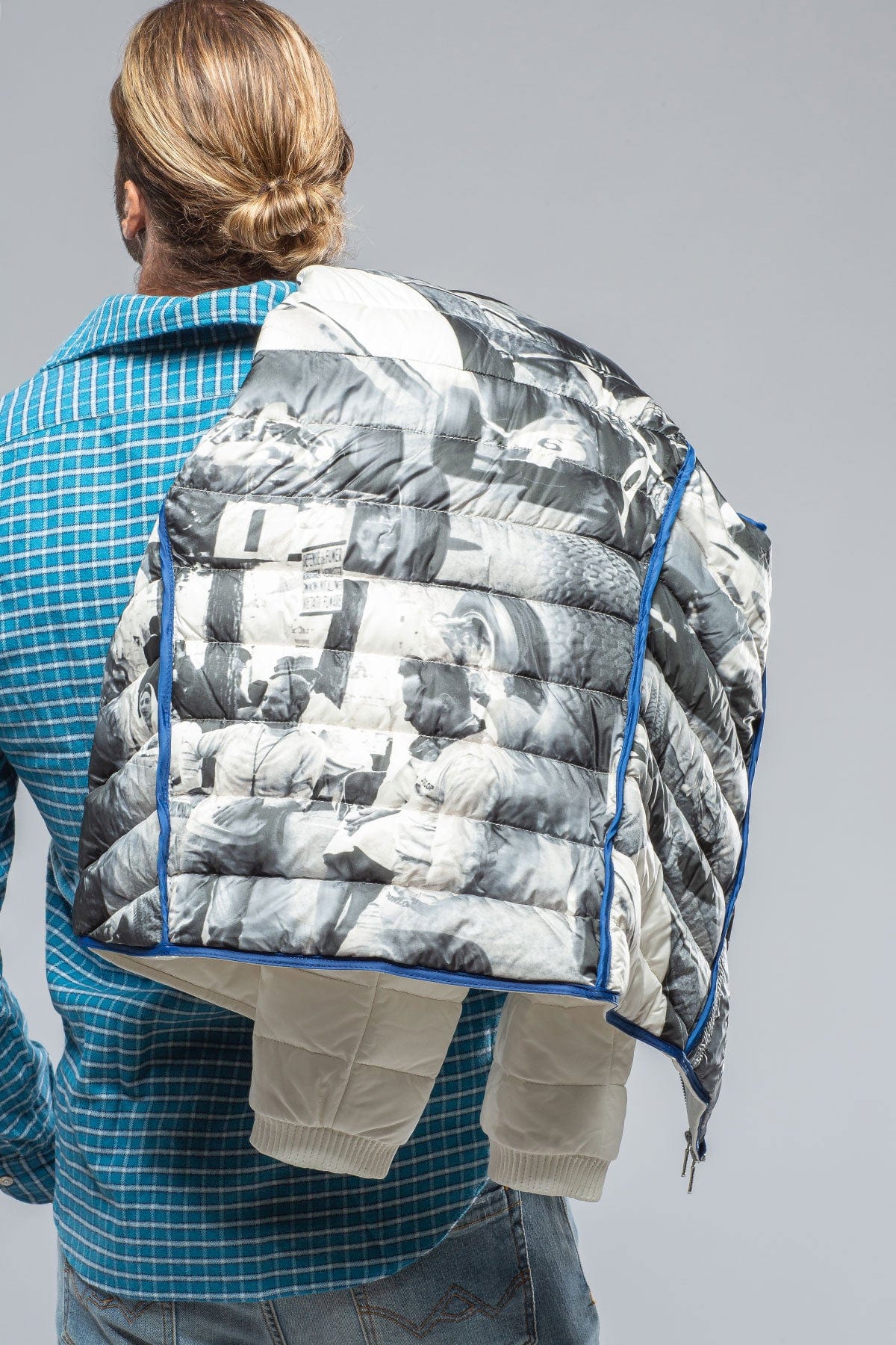 F1 Racer Down Jacket In White - AXEL'S
