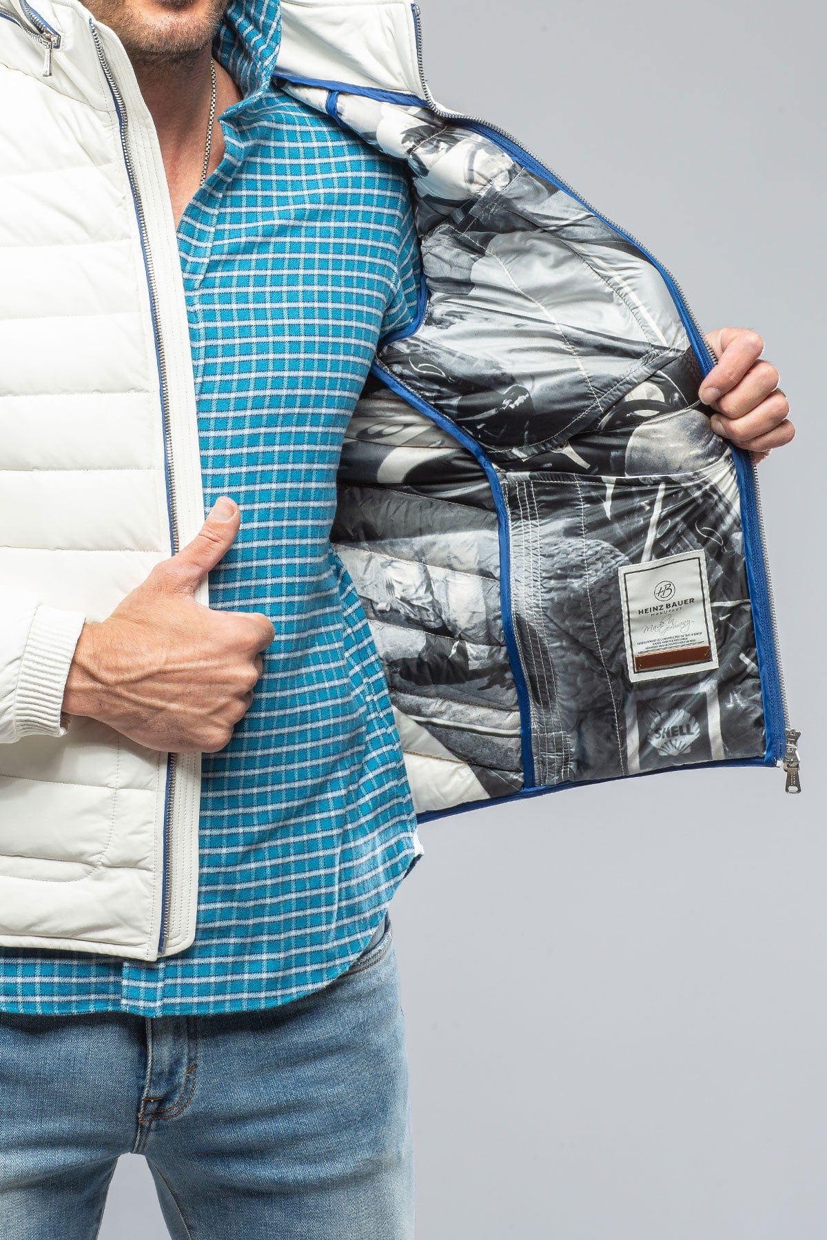 F1 Racer Down Jacket In White - AXEL'S