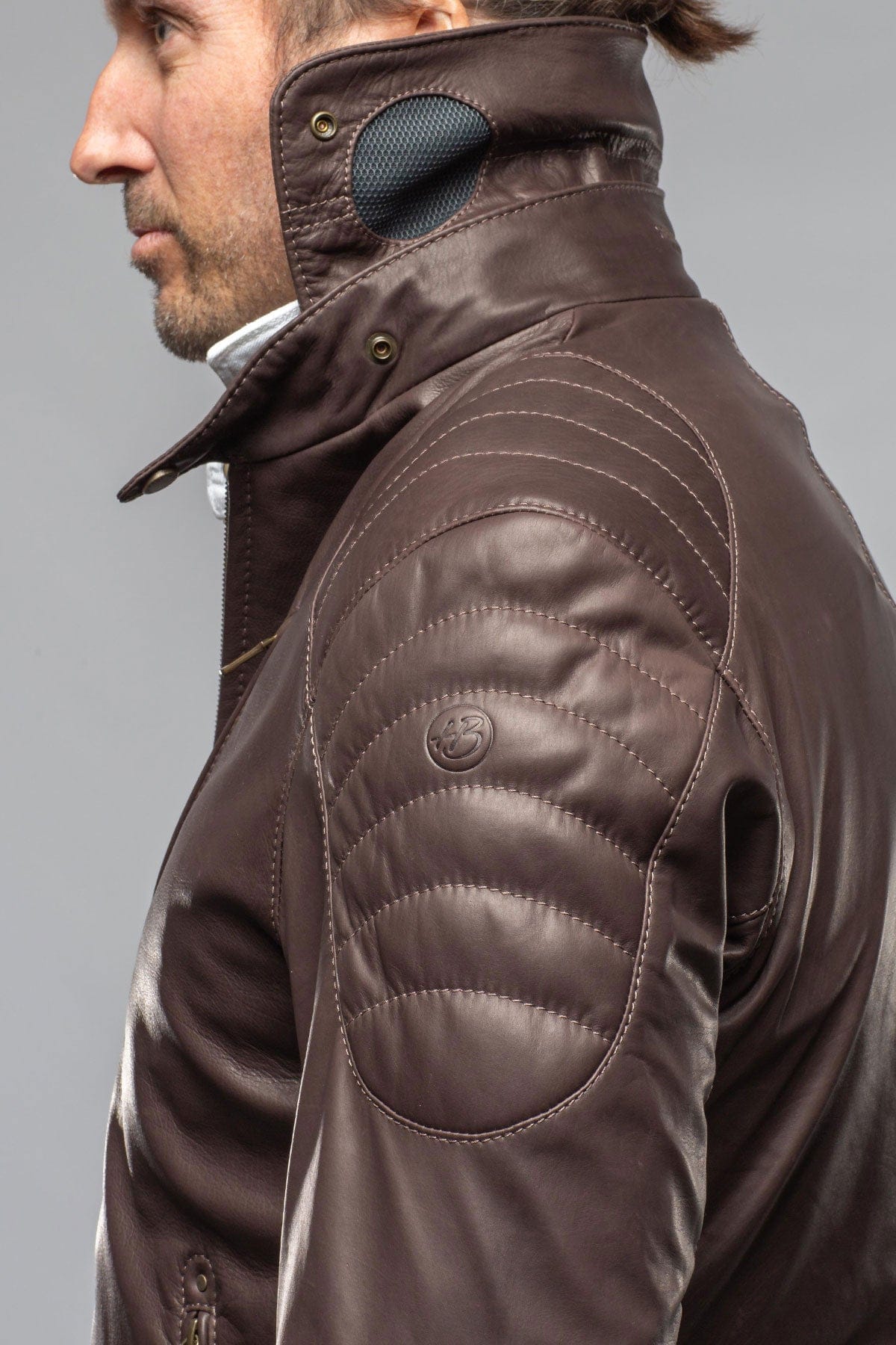 Interlagos Moto Jacket In Chocolate Brown - AXEL'S
