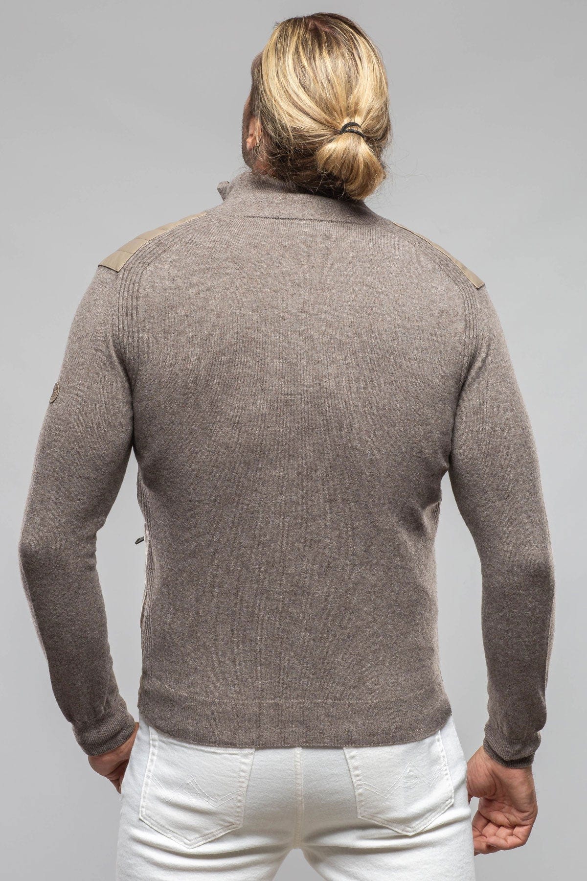 Luge Racer Sweater Jacket In Gold Sand - AXEL'S