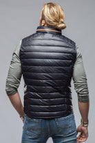 Saxan Leather Vest In Navy - AXEL'S